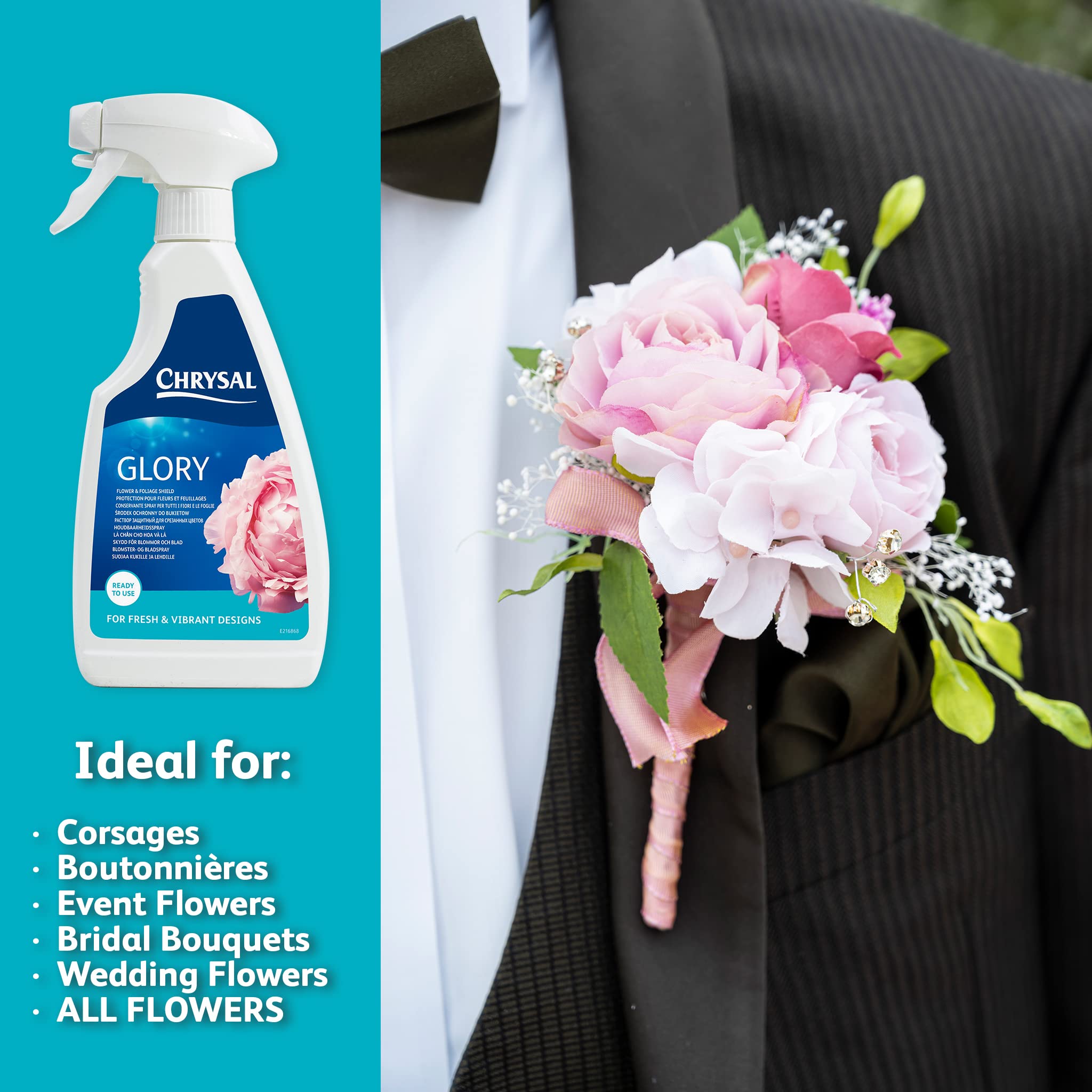 Chrysal Glory Flower Finish Spray label detail