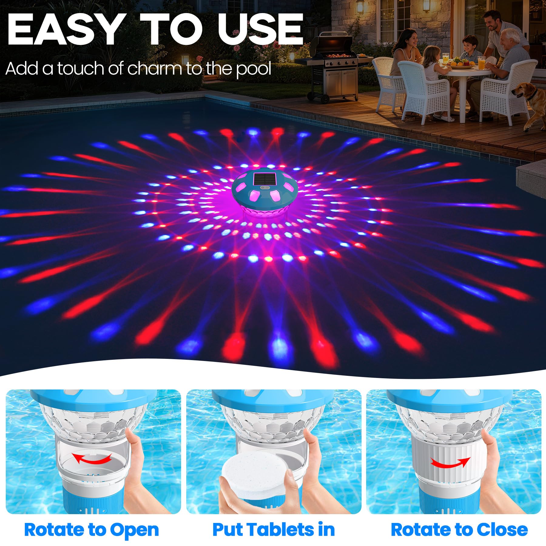 Chsuiwe Pool Chlorine Floater with folded design for storage