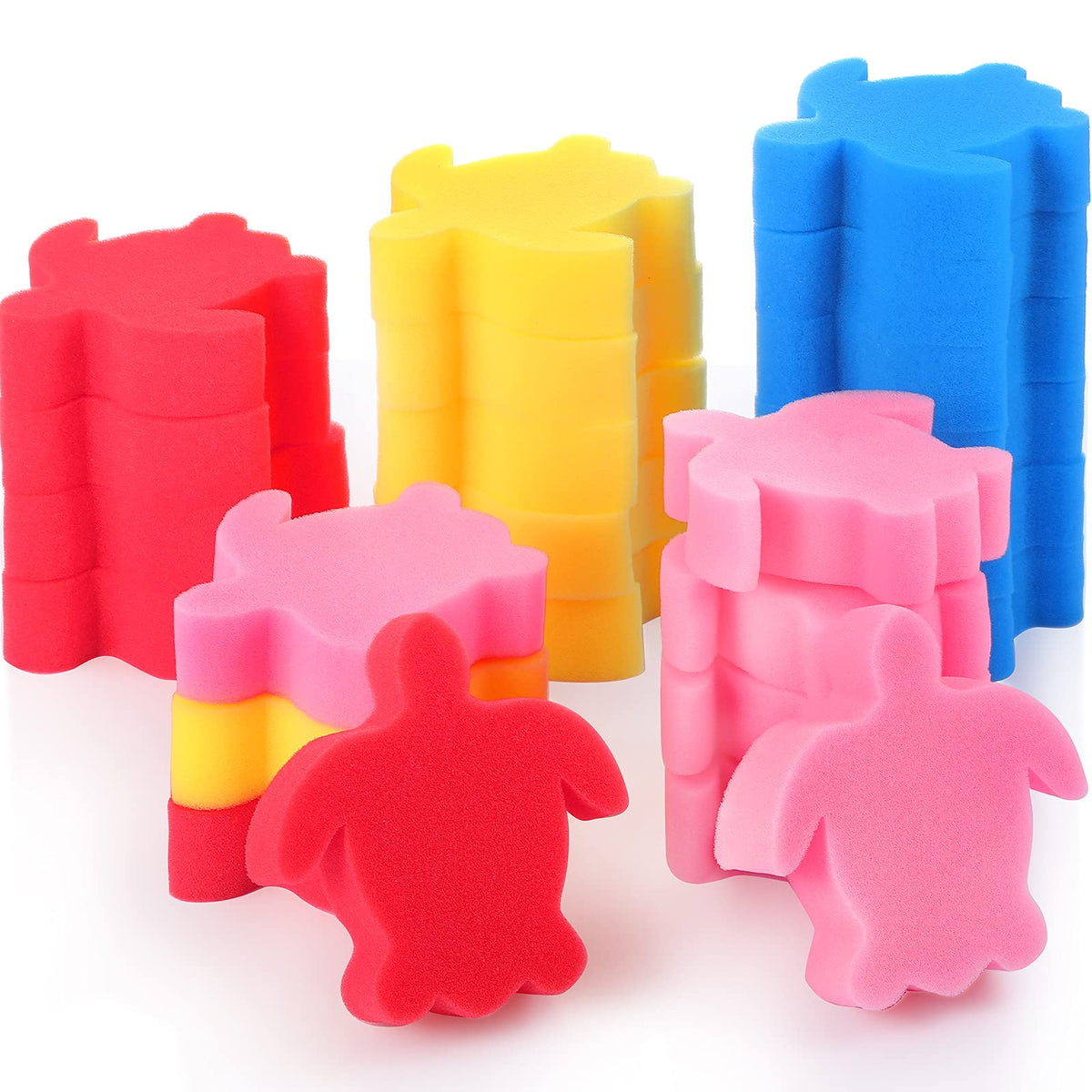 Chuangdi Hot Tub Sponge Turtle Oil Absorber, blue, front view