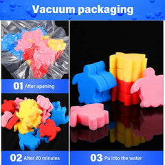 Chuangdi Hot Tub Sponge Turtle Oil Absorber, yellow, top view