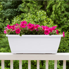 CHUKEMAOYI rectangular plastic planter dimensions 16.6 x 7 x 5.9 inches