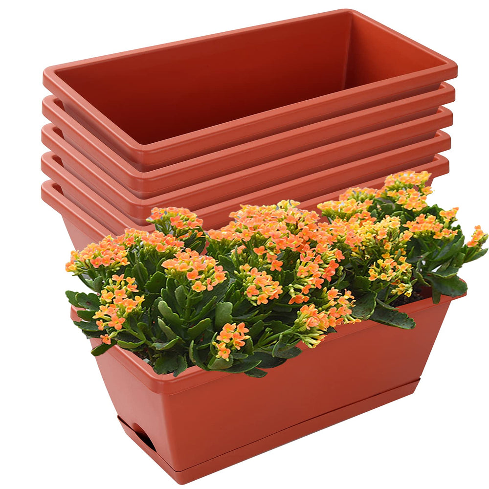 CHUKEMAOYI Window Box Planters pack of 7 in red