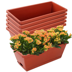 CHUKEMAOYI Window Box Planters pack of 7 in red