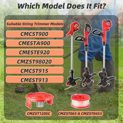 Chway spool set showing compatibility with various trimmer models