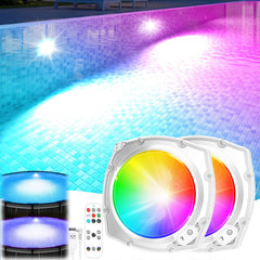 Ciavca Submersible Pool Lights RGB front view
