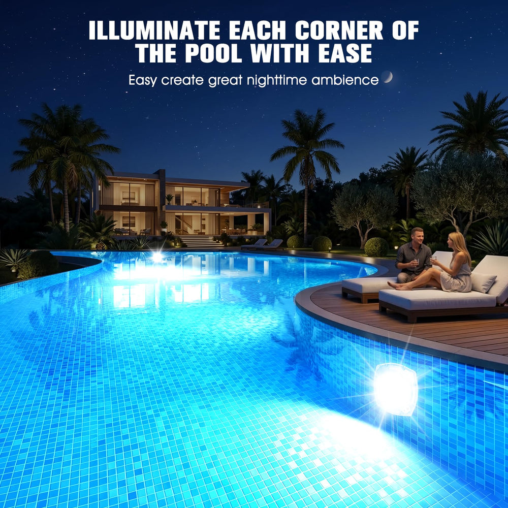 Ciavca Submersible Pool Lights with charging cable