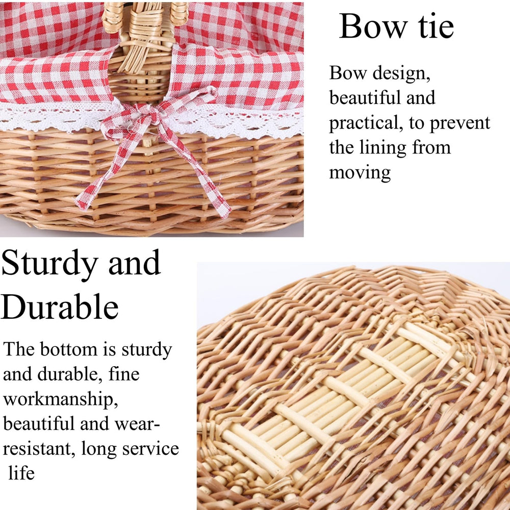 CiCixixi wicker picnic basket in outdoor picnic setting