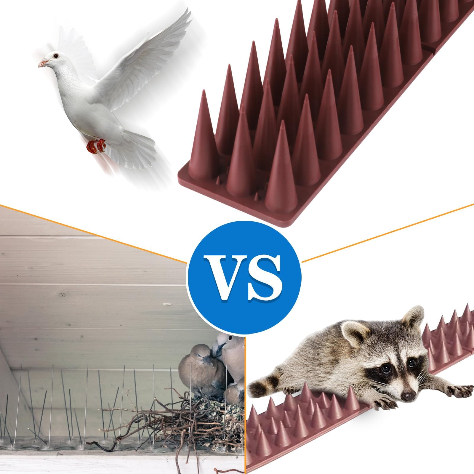 CIIC Bird Spikes used on a balcony railing