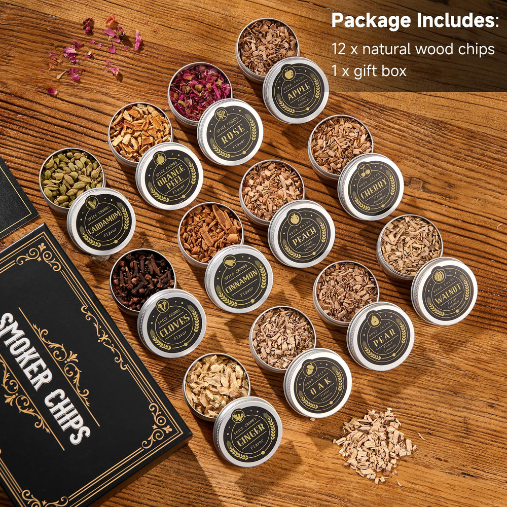 Cinnamon and Cloves spices from ComboJoy smoker wood chips set
