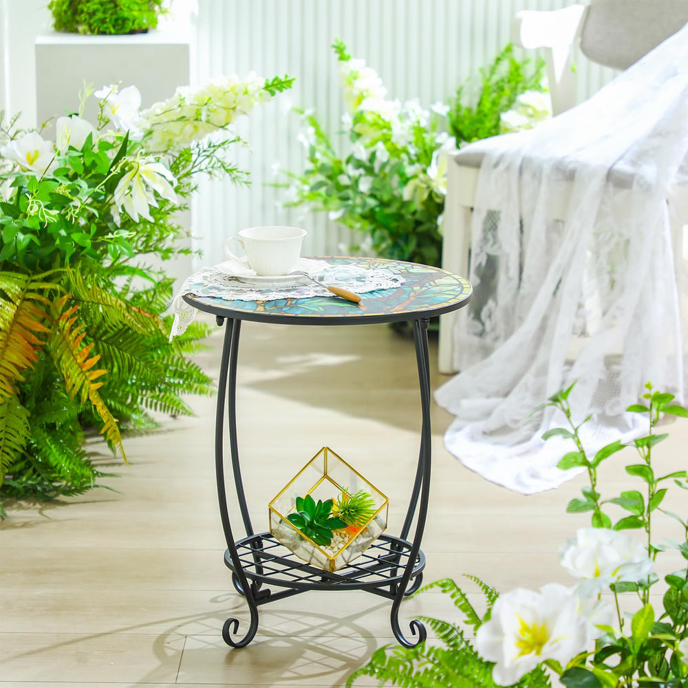 Cinnvoice Outdoor Side Table assembly guide in the box