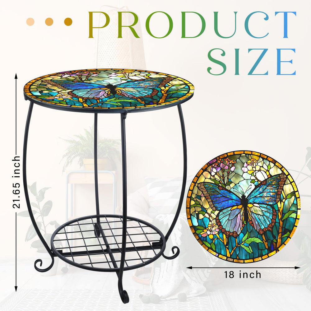 Cinnvoice Outdoor Side Table multicoloured top view