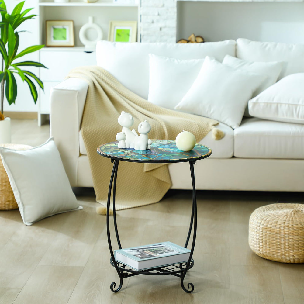 Cinnvoice Outdoor Side Table showcasing double-layer design