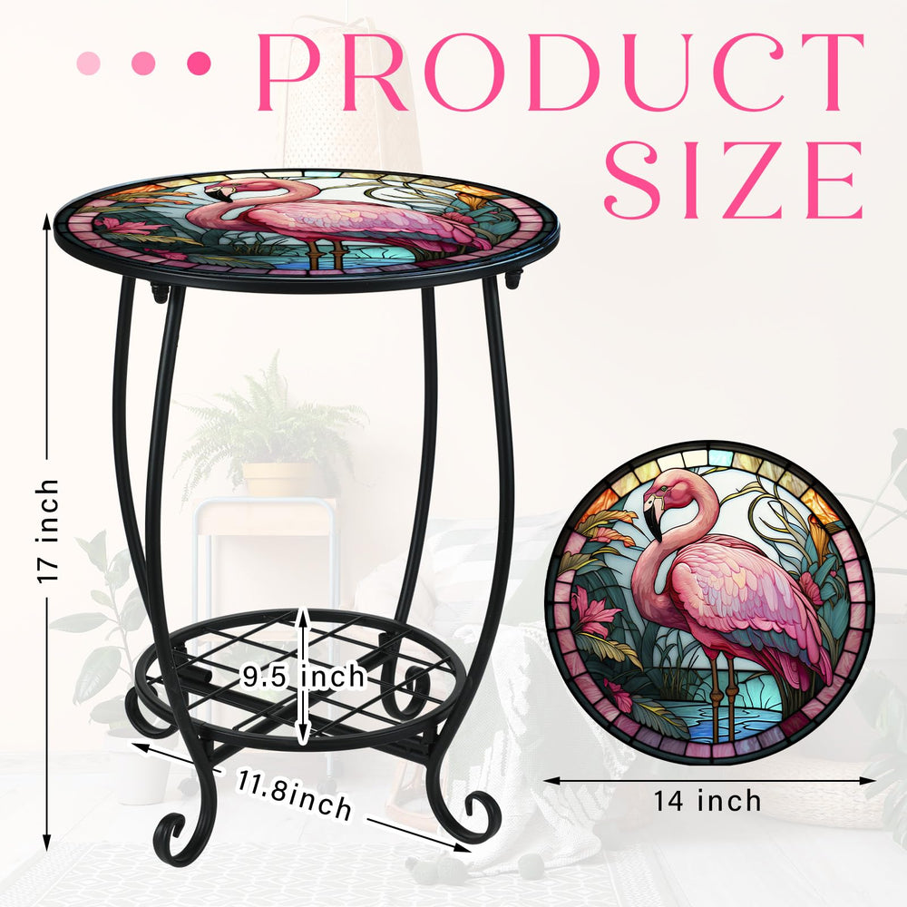 Cinnvoice Outdoor Side Table showing double-layer design