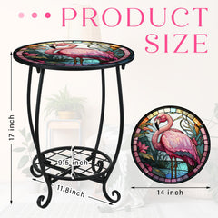 Cinnvoice Outdoor Side Table showing double-layer design