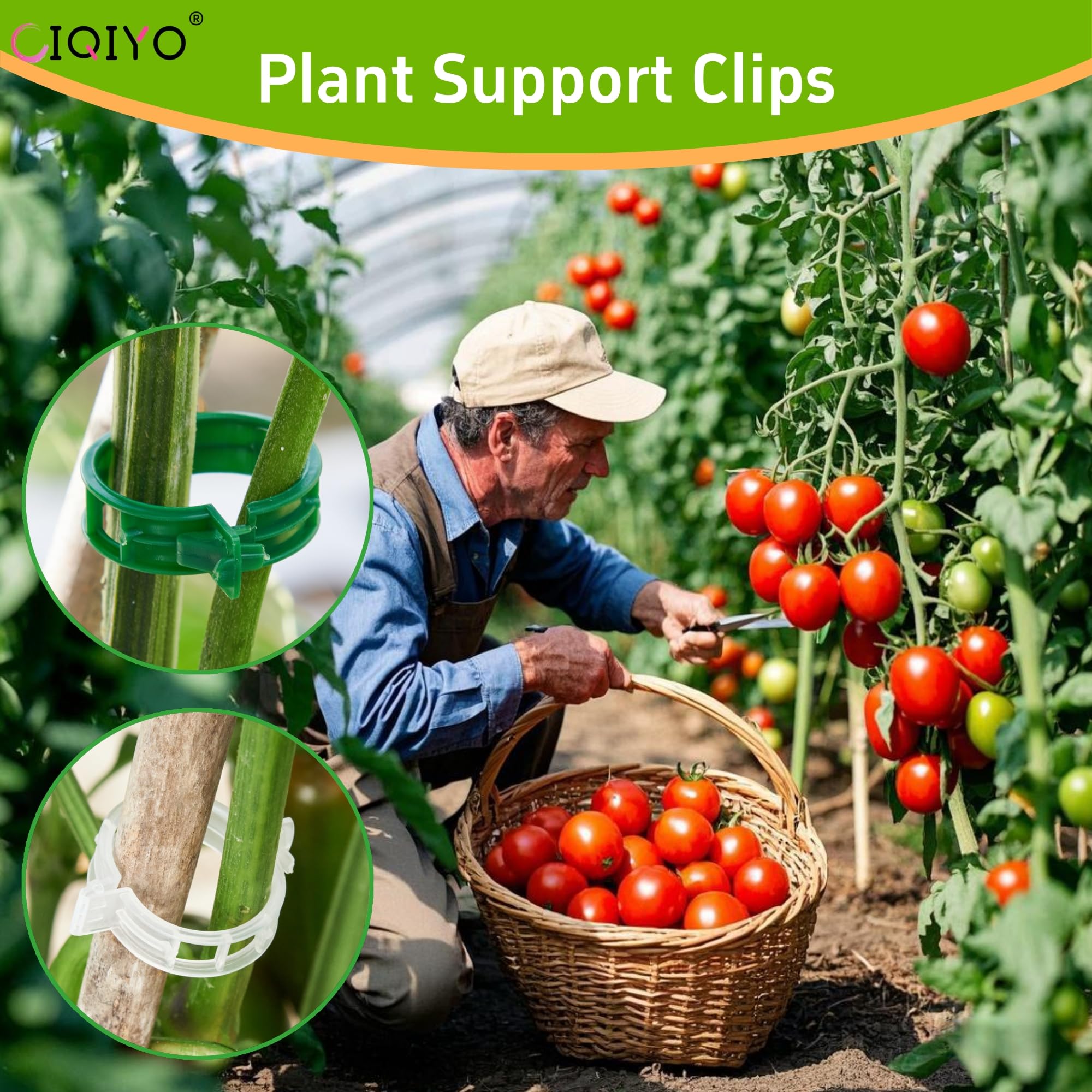 CIQIYO plant support clips in a gardening tool kit