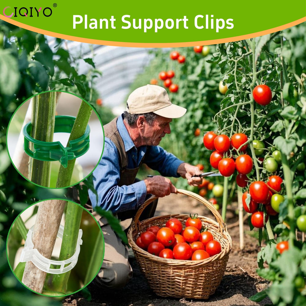 CIQIYO plant support clips in a gardening tool kit