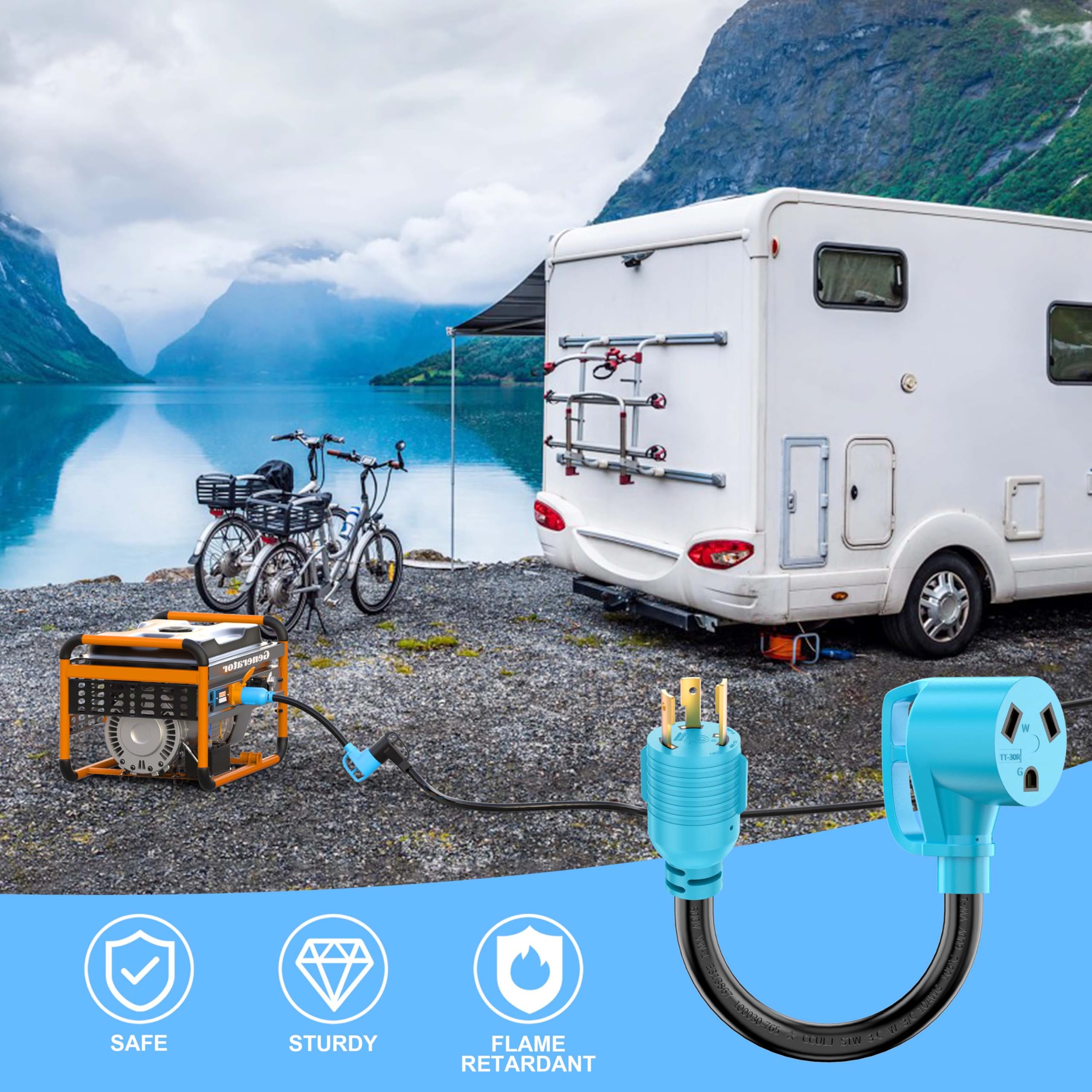 CircleCord 30 Amp adapter cord dimensions and specifications