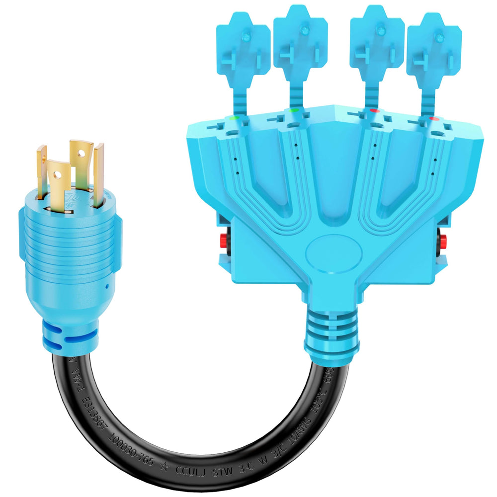 CircleCord 4 Prong Generator Adapter front view