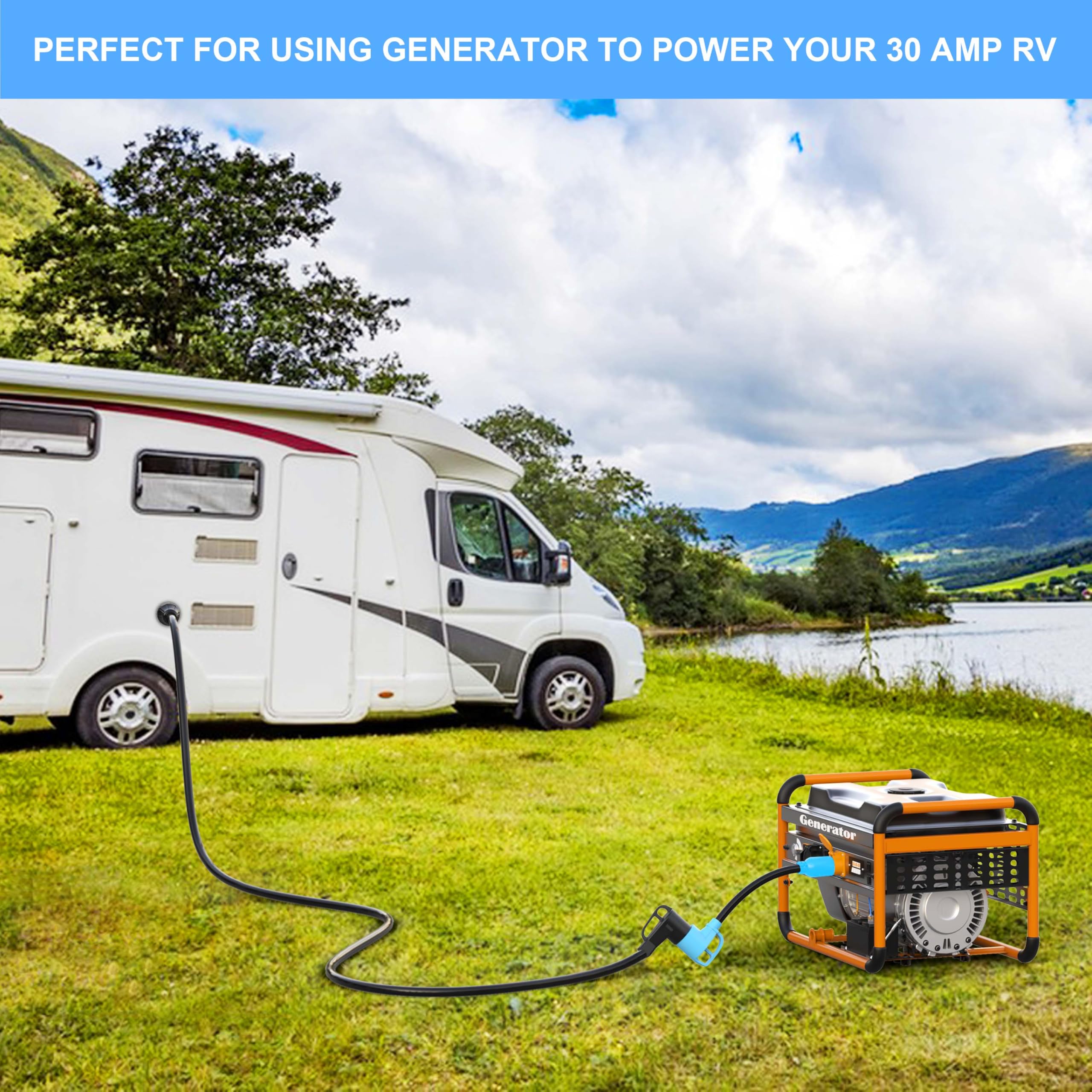 CircleCord Generator to RV Adapter Cord packaging and label
