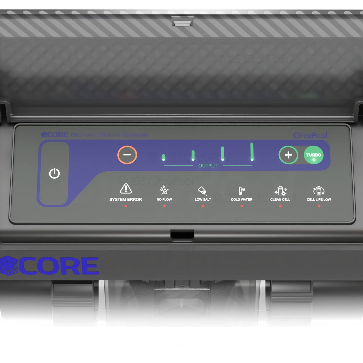Circupool CORE55 Salt Chlorine Generator smart sensors display
