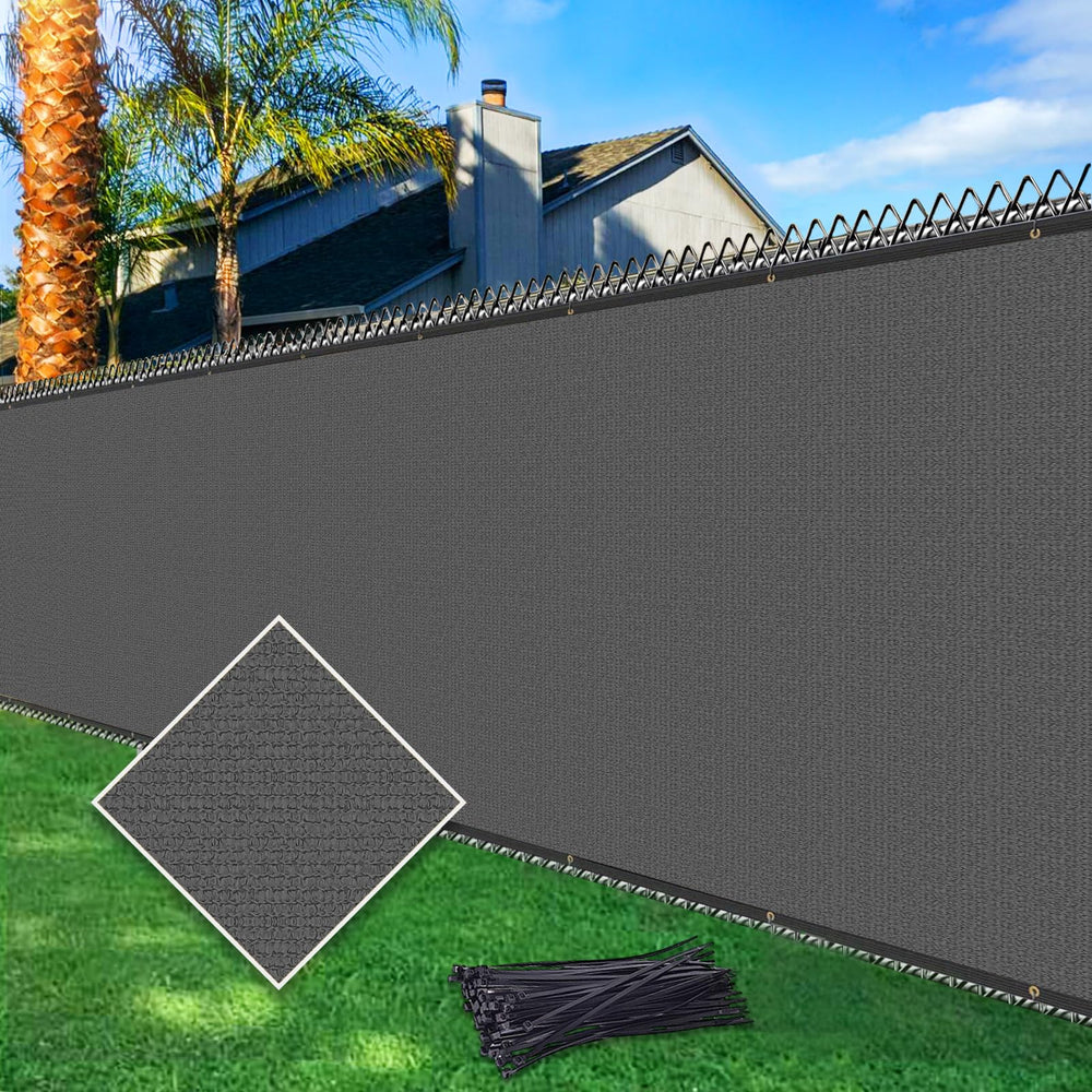Cisvio 6' x 50' Heavy Duty Privacy Screen in Dark Grey