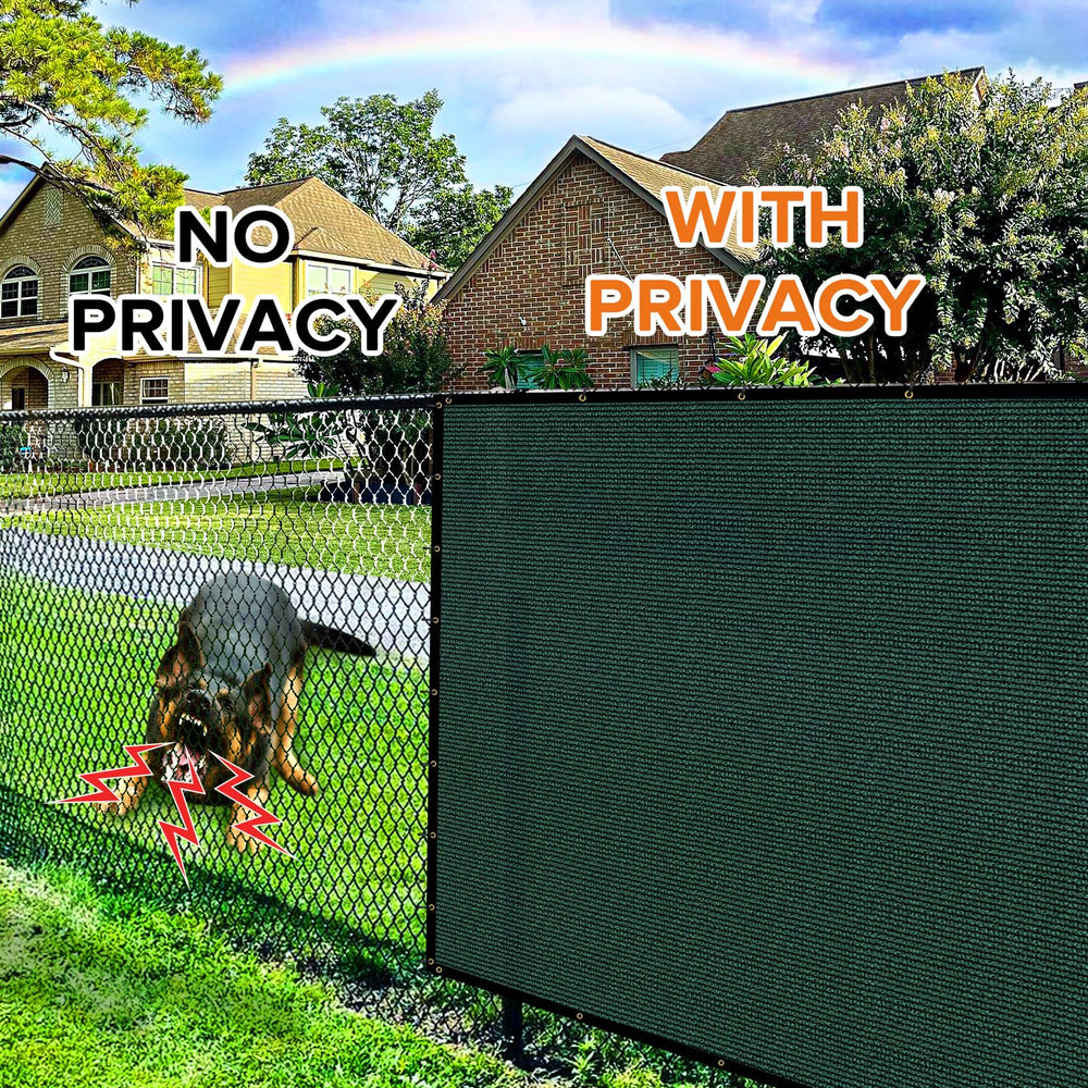 Cisvio fence screen installed on a patio