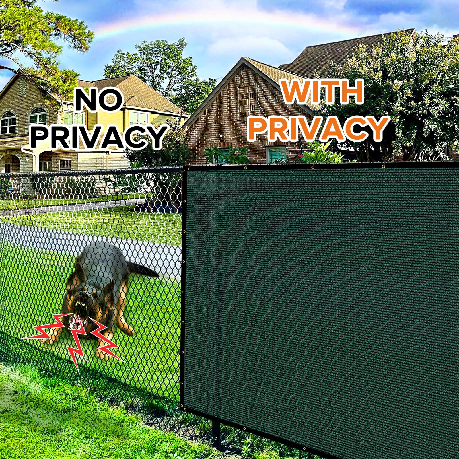 Cisvio Privacy Screen installed on a patio fence