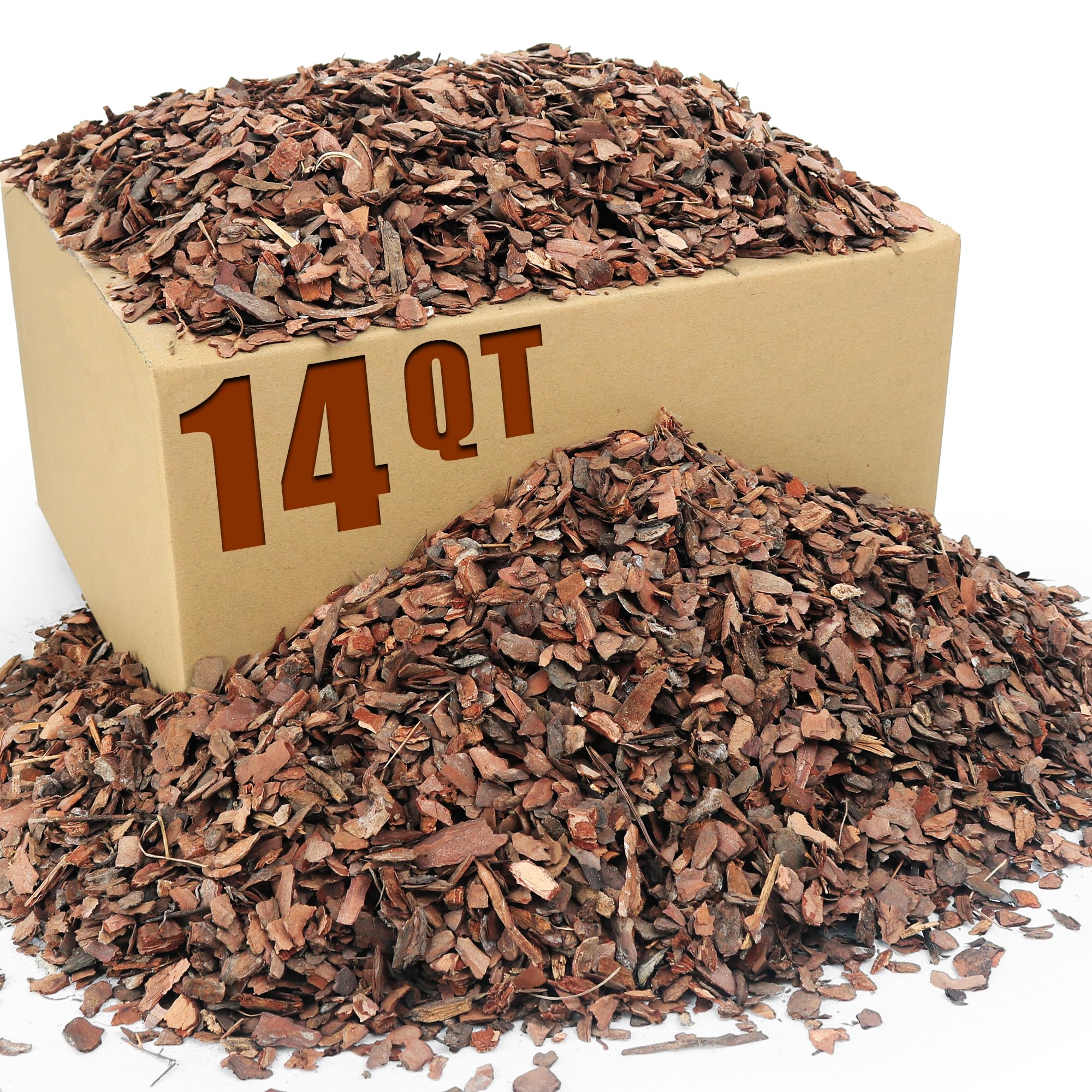 CJGQ 14qt Organic Orchid Potting Bark front view in packaging