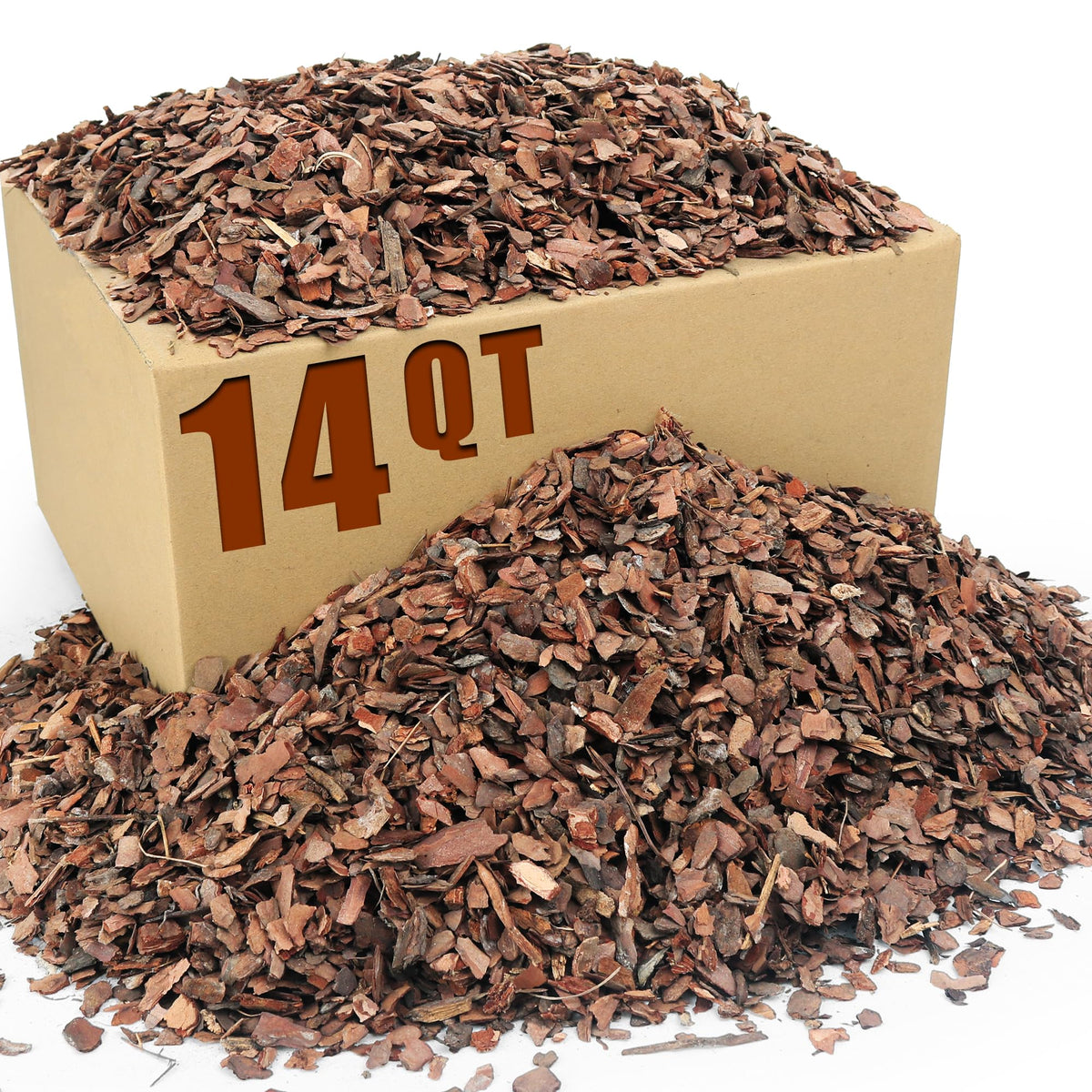 CJGQ 14qt Organic Orchid Potting Bark front view in packaging