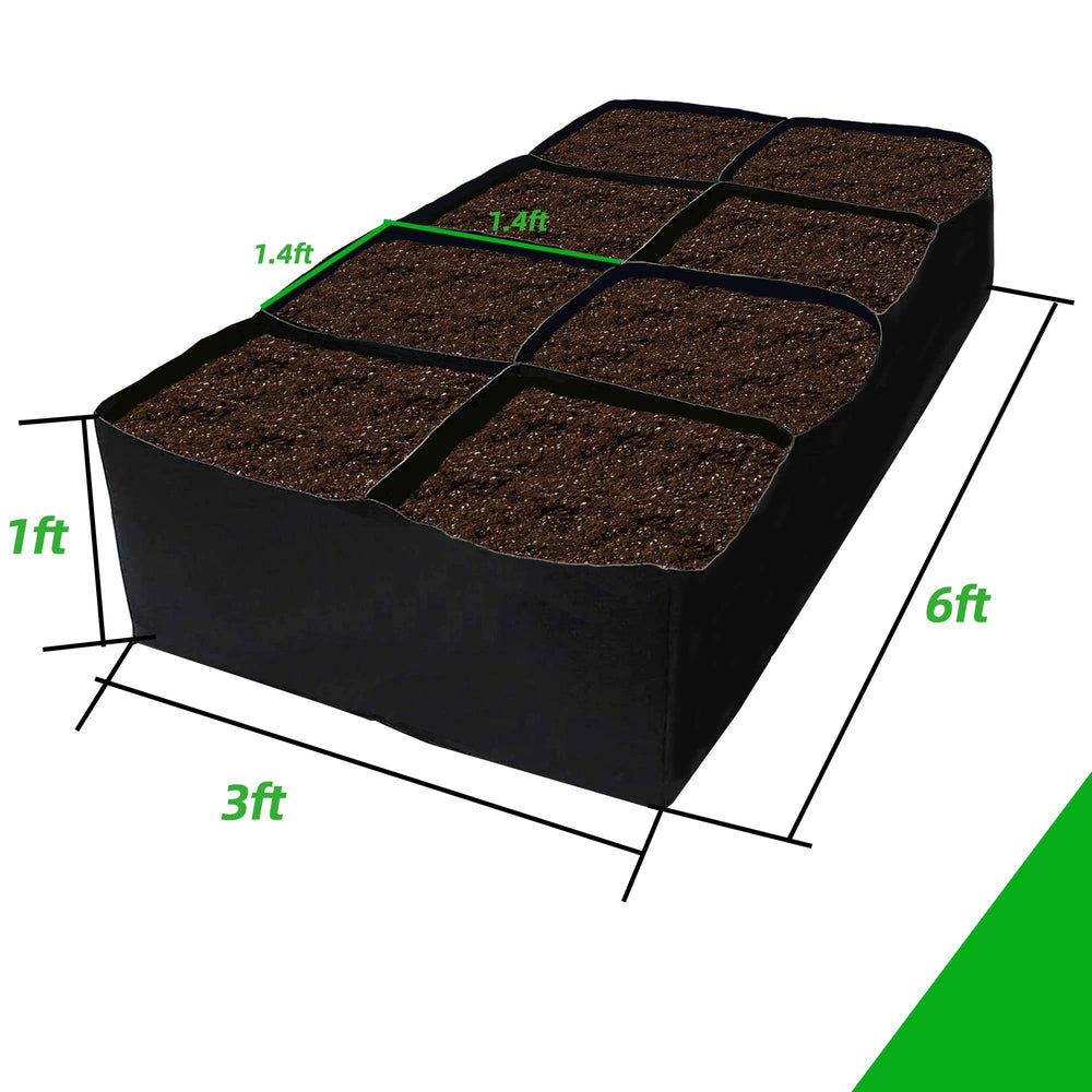 CJGQ Fabric Raised Garden Bed on patio with vegetables