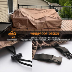 CKCLUU Patio Furniture Cover in brown 420D material