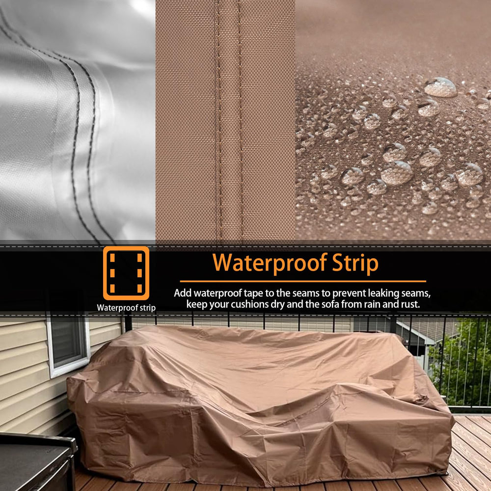 CKCLUU Patio Furniture Cover with furniture beneath