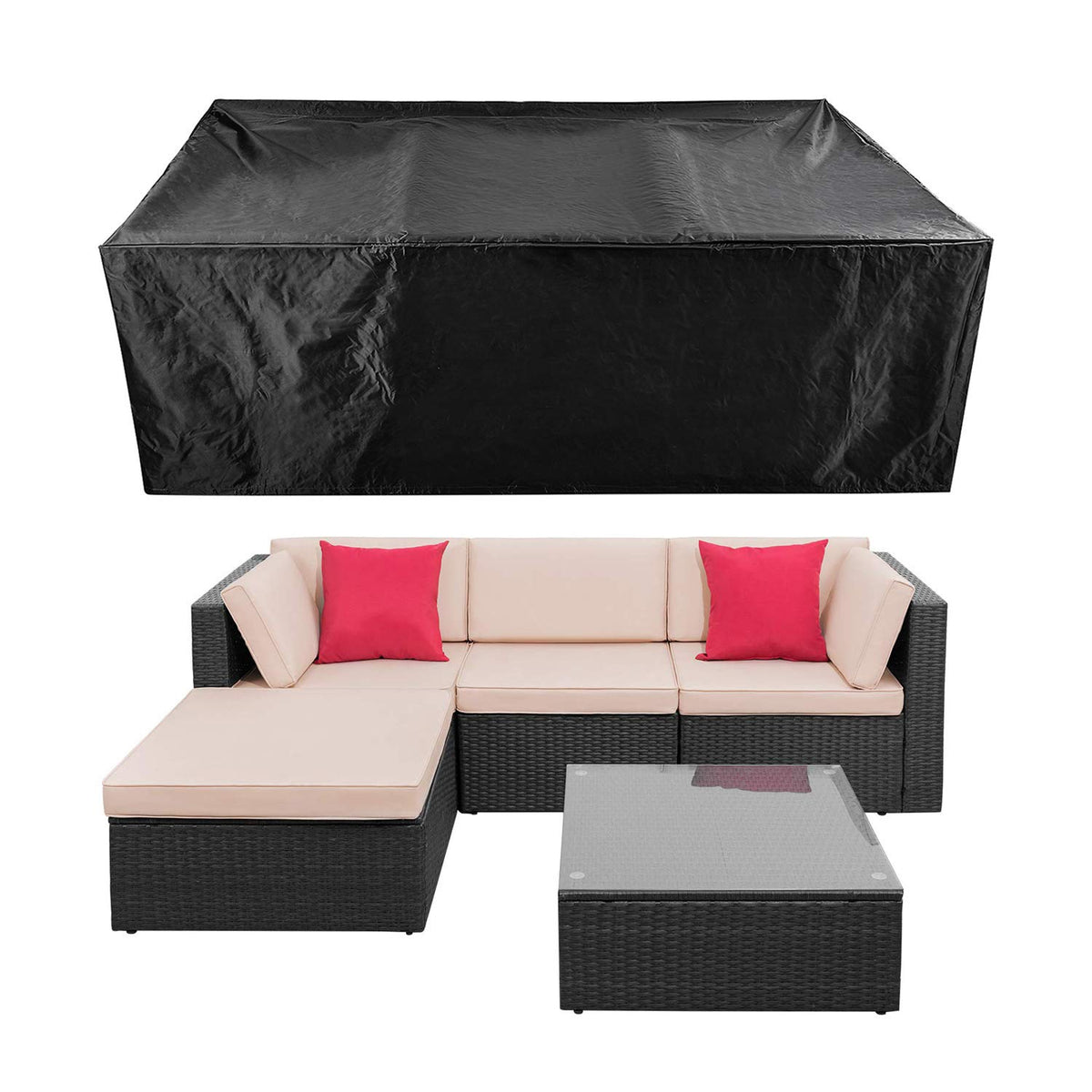 CKCLUU Patio Furniture Set Cover 90 inch front view