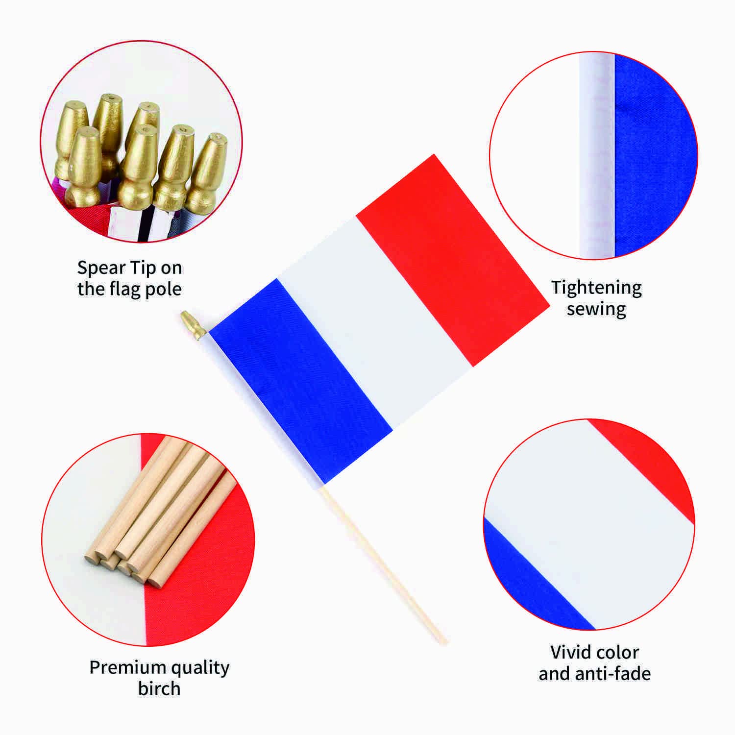 Ckexin Mini French Flag showing vibrant colours