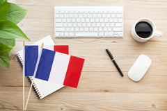 Ckexin Mini French Flag with rounded spear top