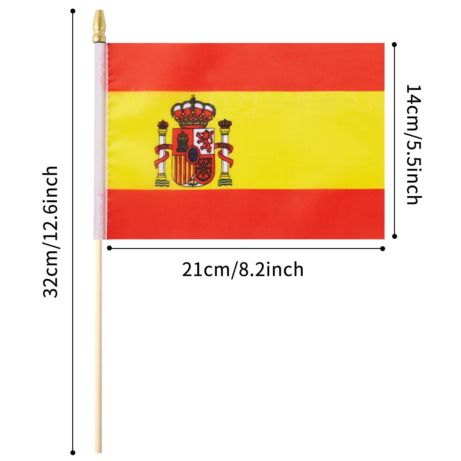 Ckexin Mini Spanish Flag on stick close-up