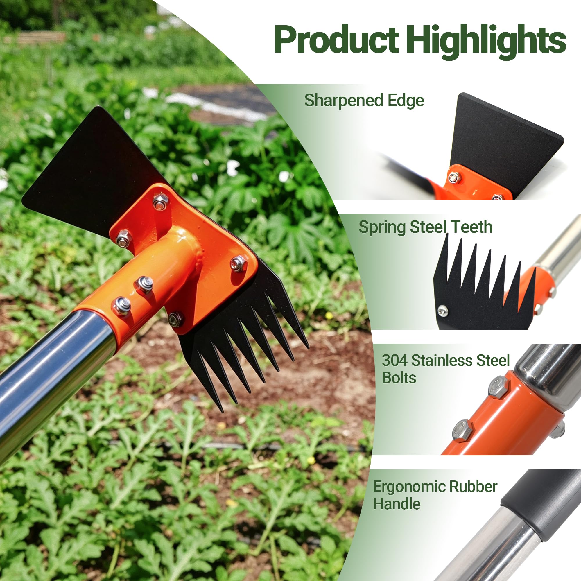 CKLT 2-in-1 tool displayed against a garden backdrop