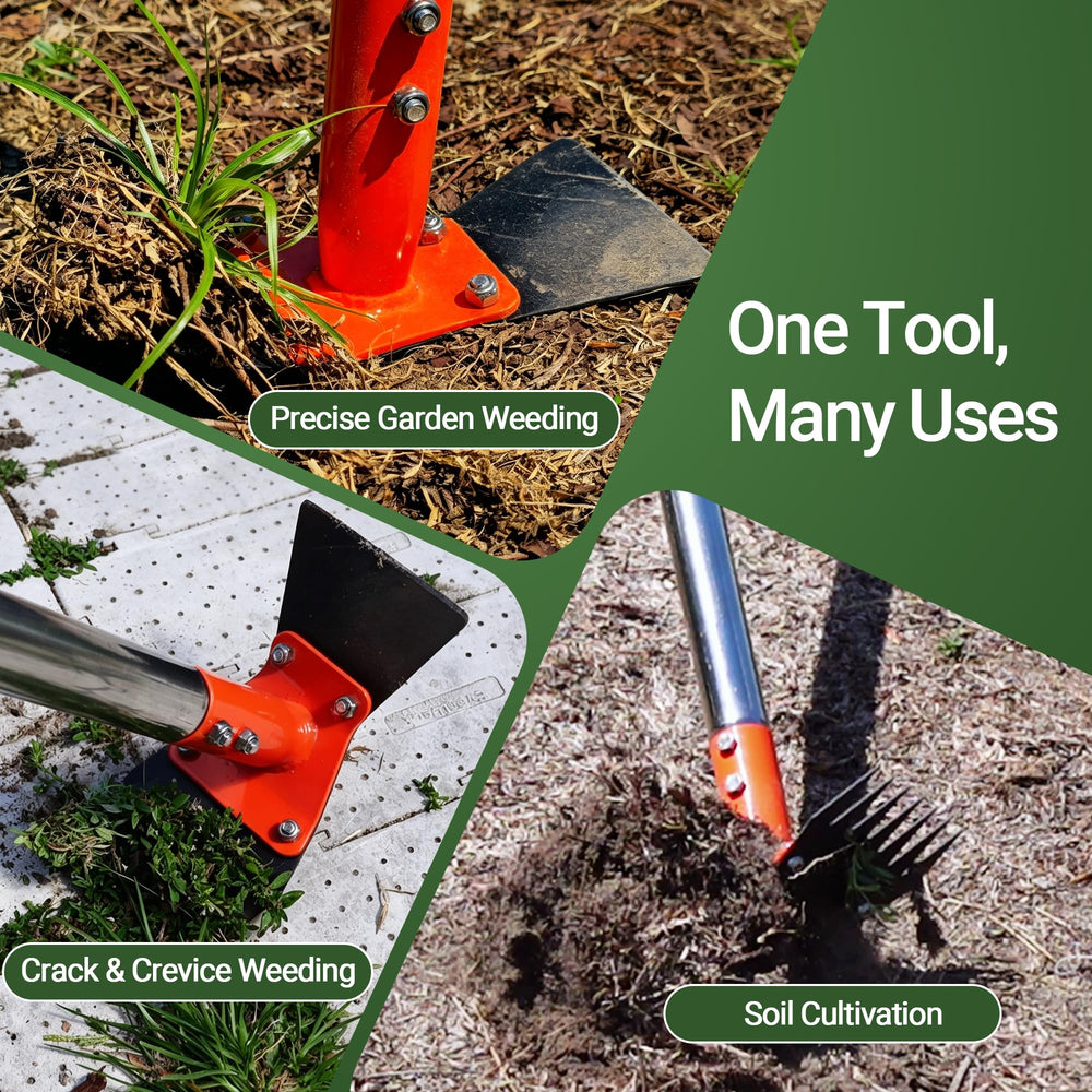 CKLT weeding tool with sturdy spring steel heads