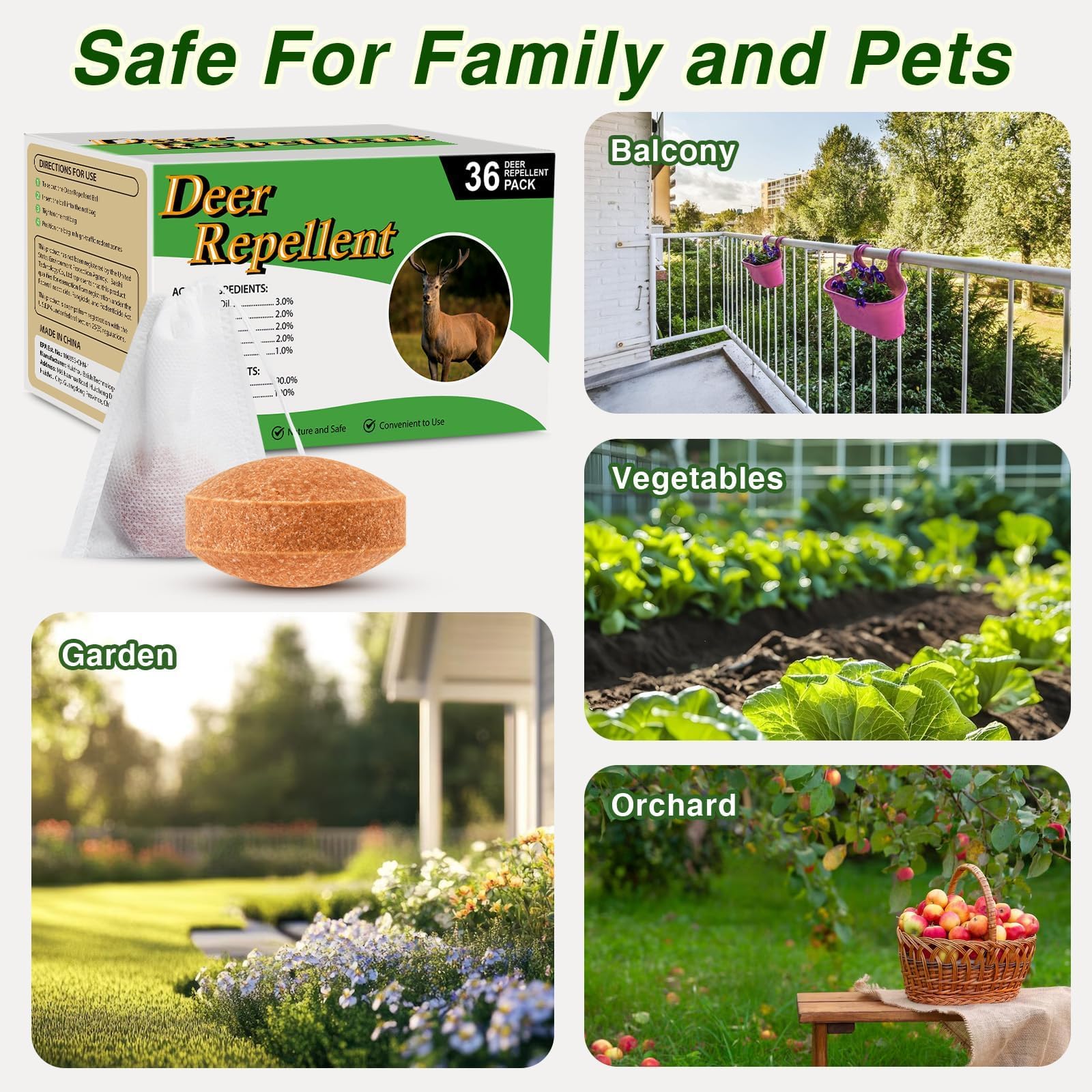CKUKARM repellent in use around a flower bed