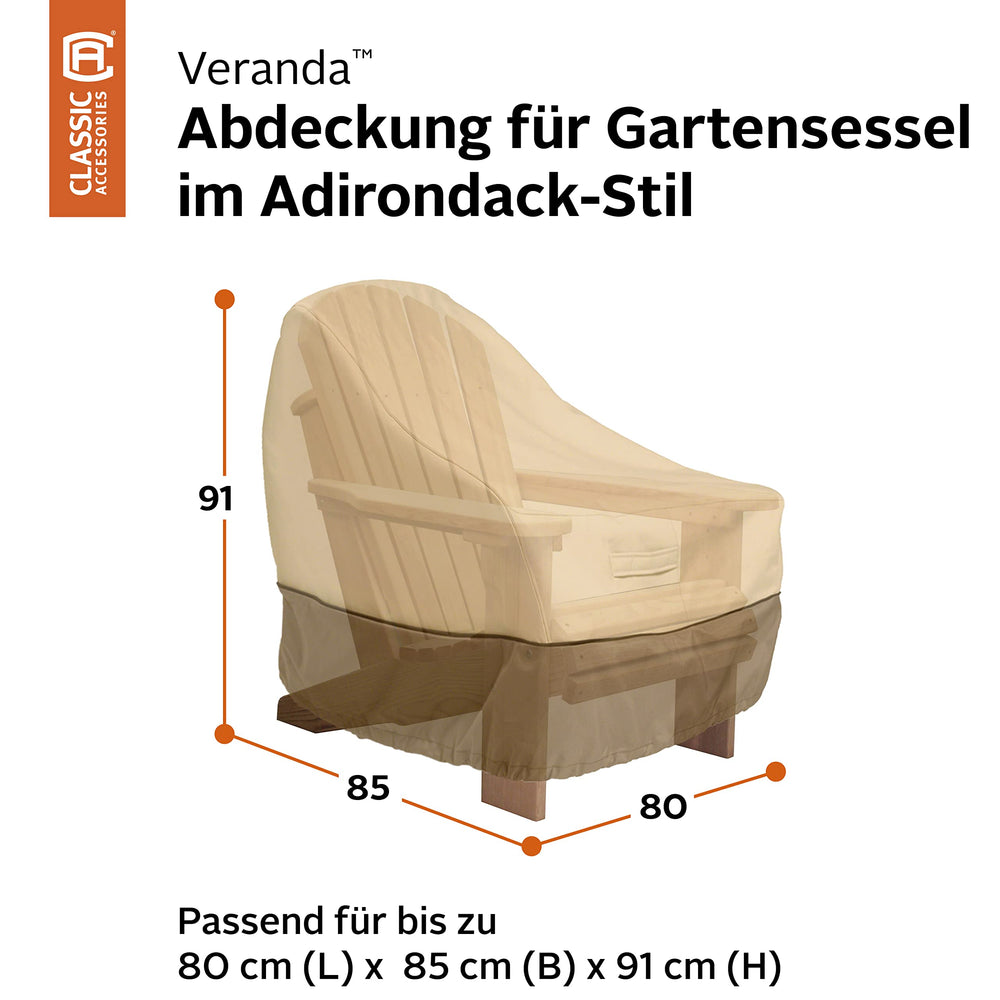 Classic Accessories Adirondack Chair Cover side view