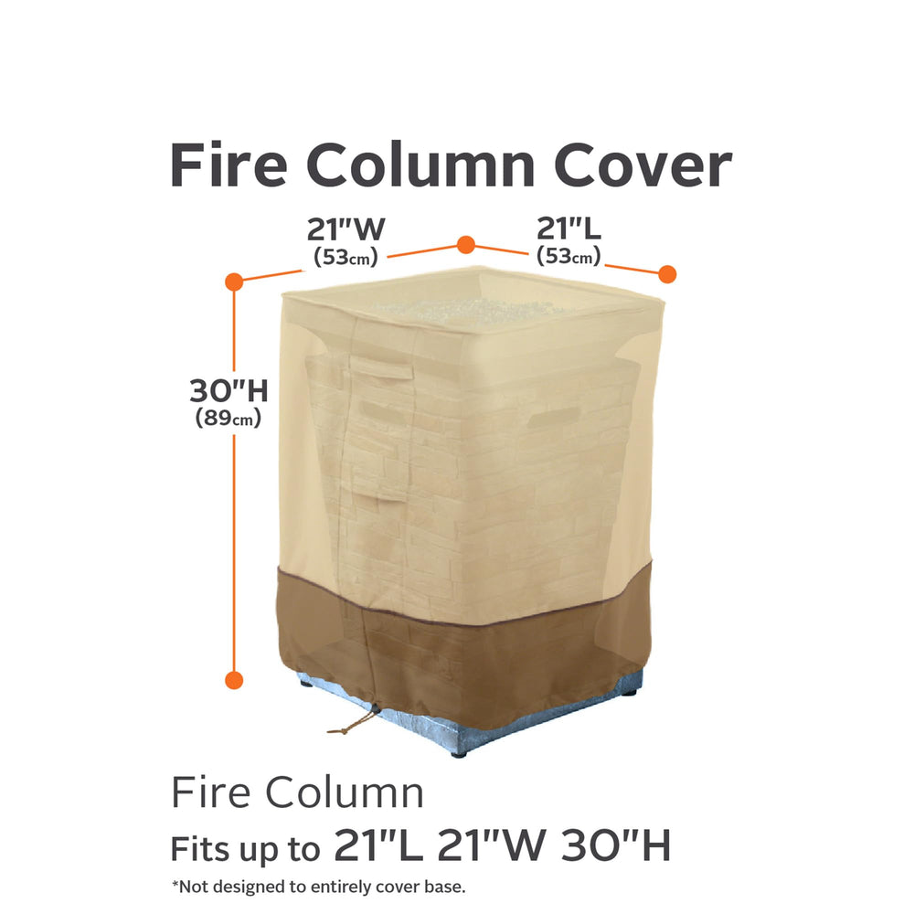 Classic Accessories Fire Column Cover with elastic hem cord