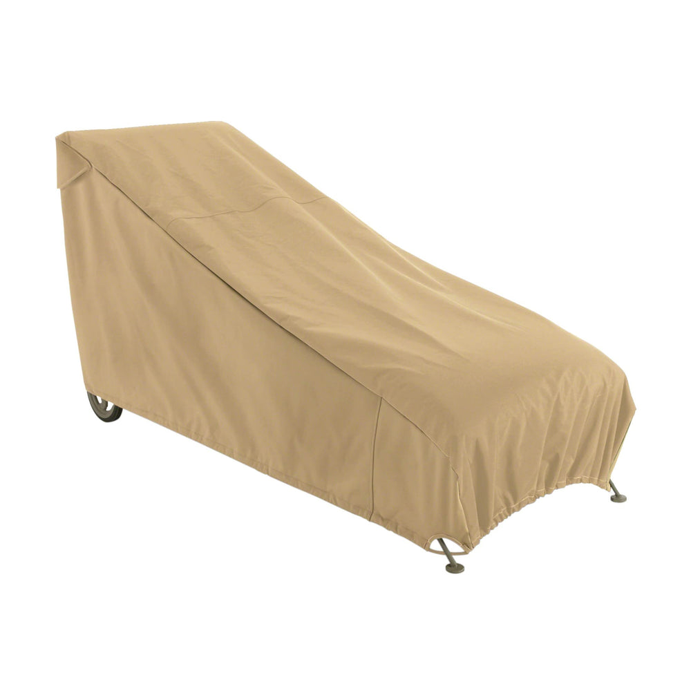 Classic Accessories Terrazzo 86-inch patio chaise lounge chair cover in sand
