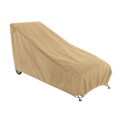 Classic Accessories Terrazzo 86-inch patio chaise lounge chair cover in sand