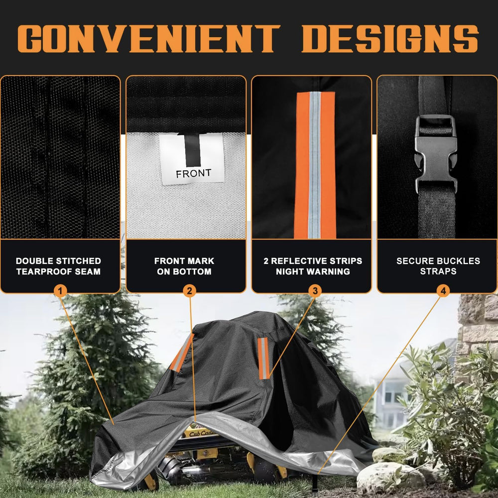 ClawsCover Zero Turn Mower Cover 60 Inch Deck side view