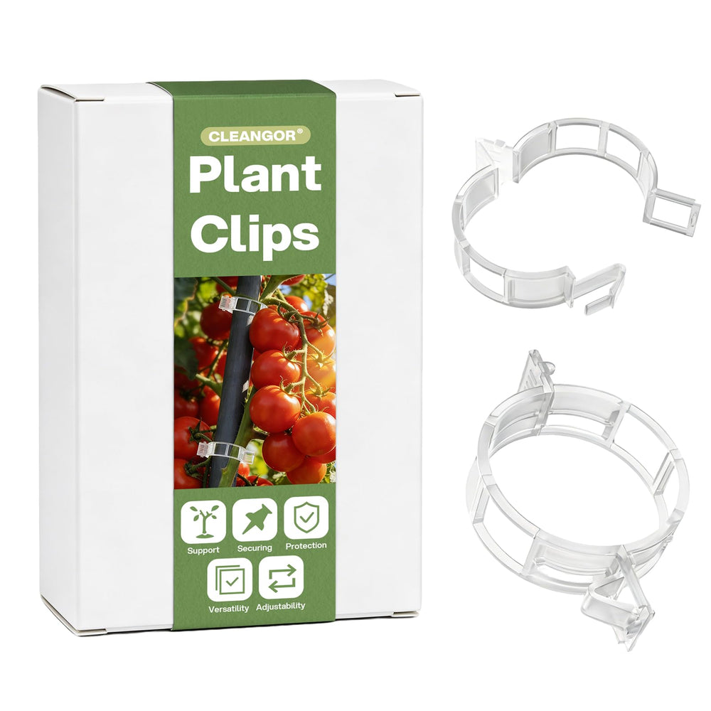 CLEANGOR Plant Support Clips 300 Pcs in translucent packaging