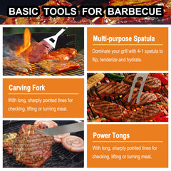 cleaning brush and corn holders from grilljoy BBQ tools