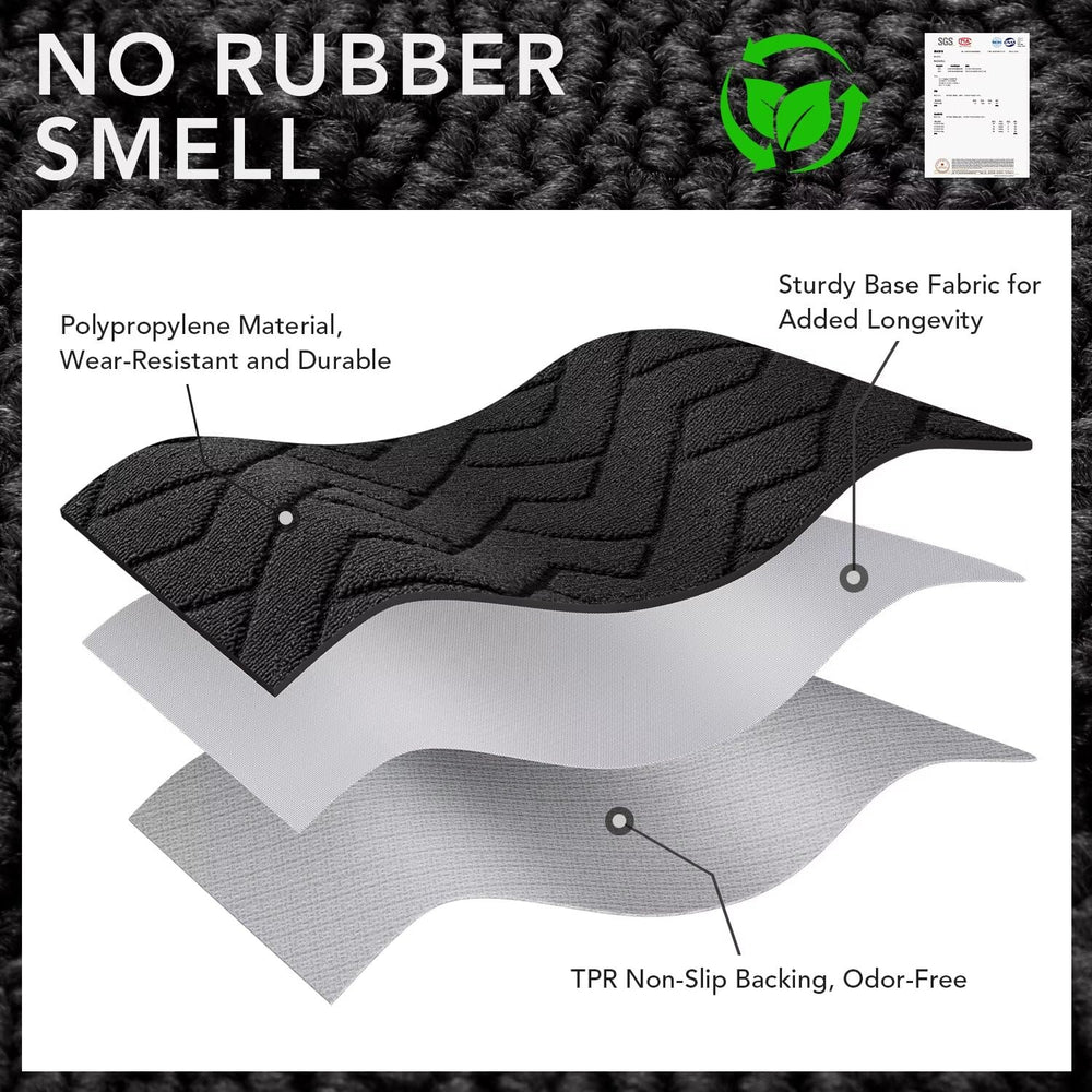 cleaning process of hicorfe Indoor Door Mat with a hose