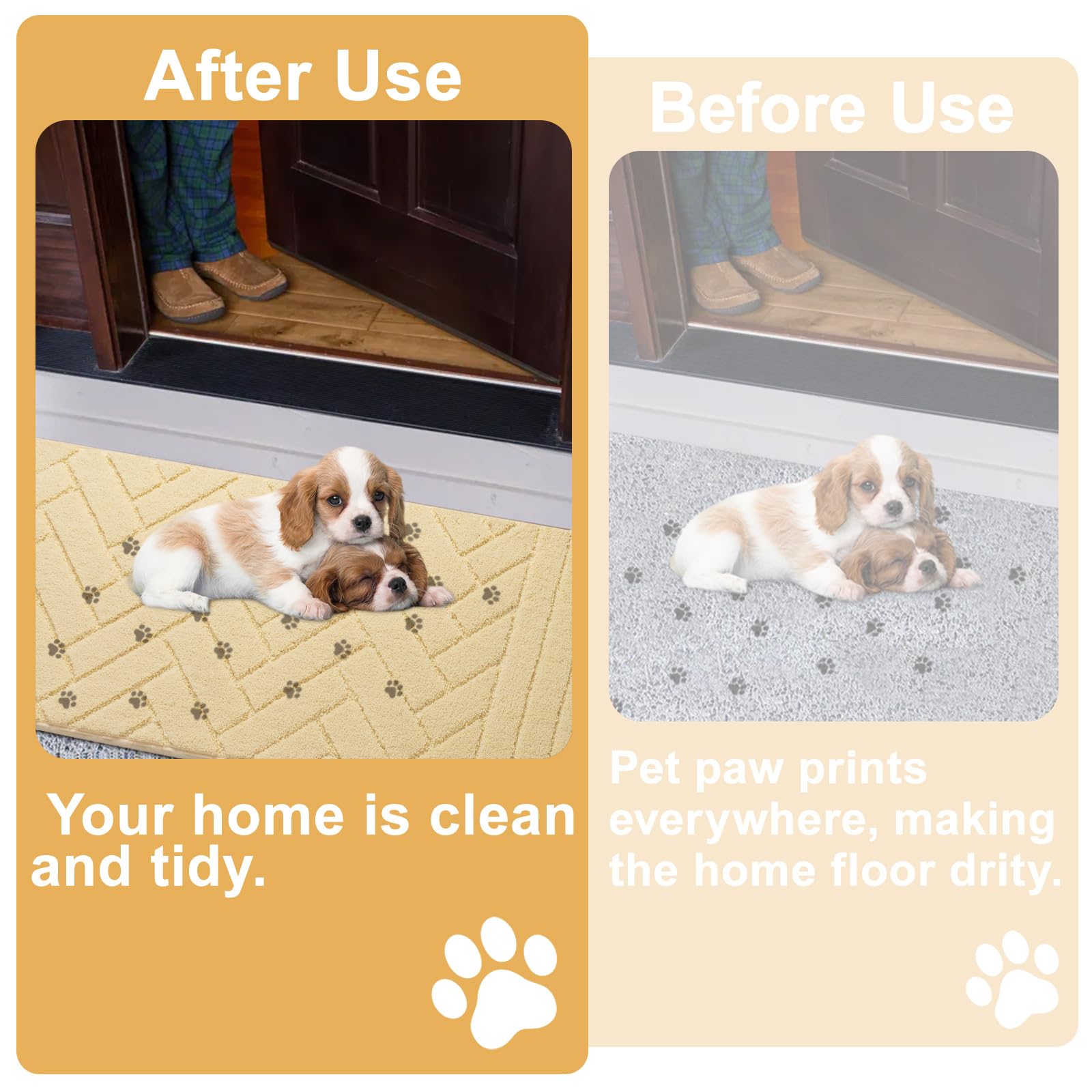 cleaning the hicorfe Indoor Doormat with a vacuum