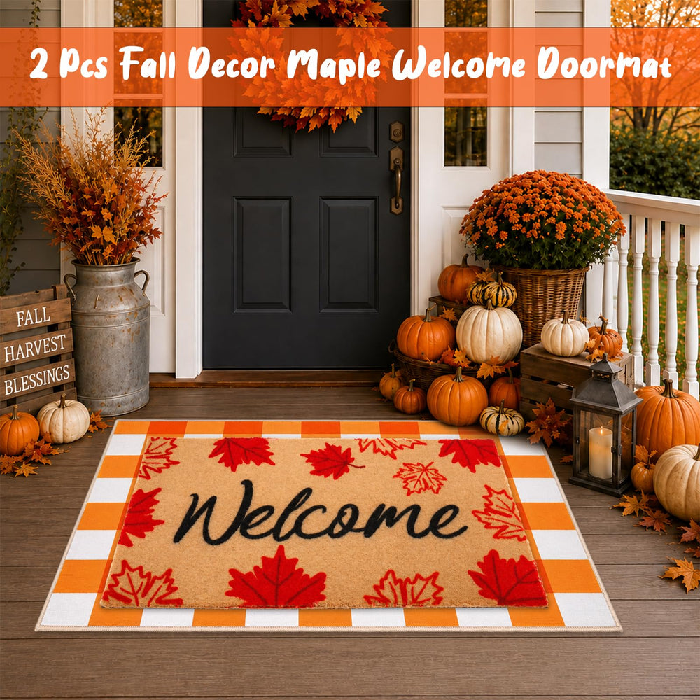 Cleaning the Prewplam Fall doormat with a hose