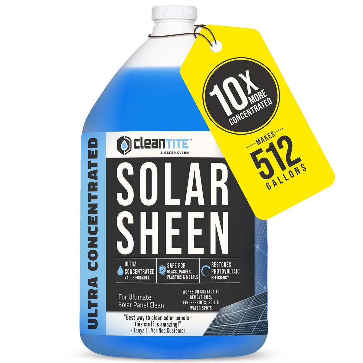 CLEANTITE Solar Panel Cleaner 1 Gallon front view